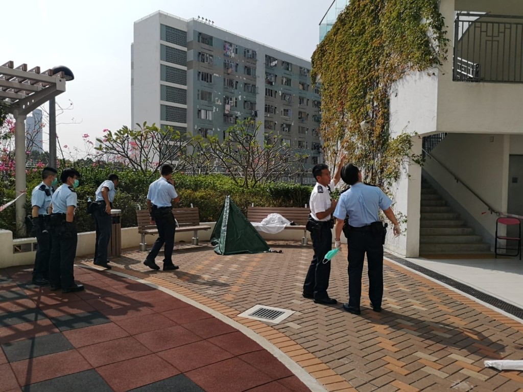 警方在場調查事件。 梁國峰攝