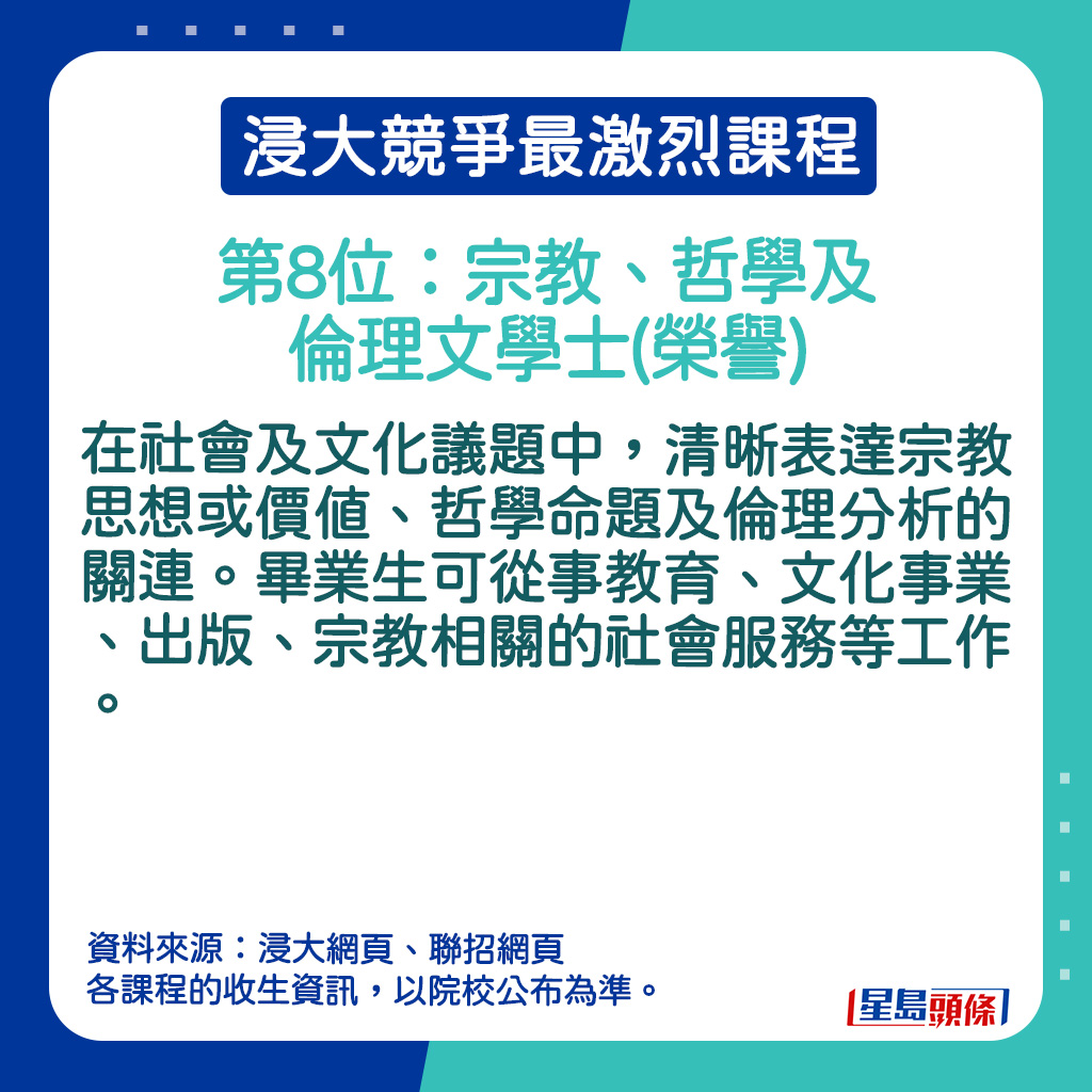 宗教、哲学及伦理文学士(荣誉) (JS2025)的课程资讯。