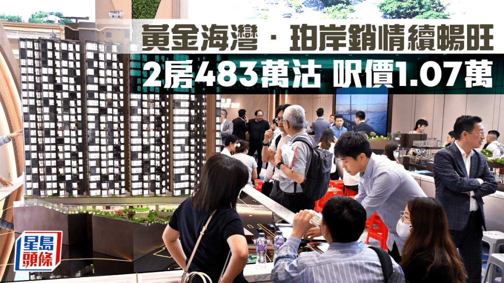 黃金海灣．珀岸銷情續暢旺 2房483萬沽 呎價1.07萬