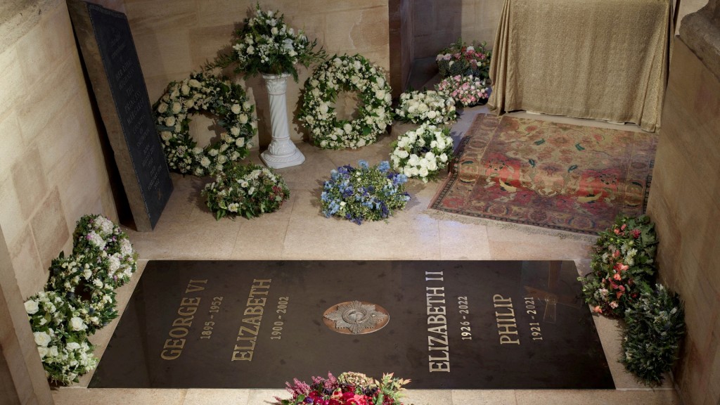 英國皇室發布英女皇伊利沙伯二世最後安息之地照片。REUTERS