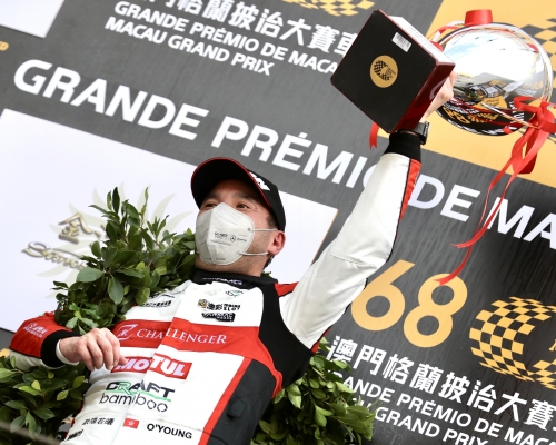 欧阳若曦扬威澳门，夺澳门GT杯冠军。相片由公关提供