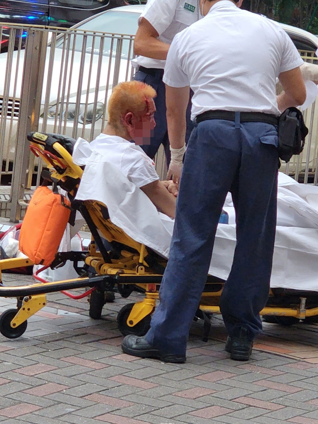 伤者受伤送院。fb：William Chan