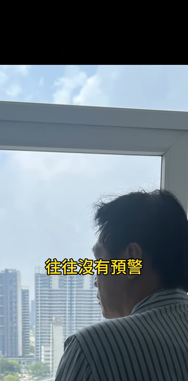 甄志強指今次入院毫無預警。 甄志強指今次入院毫無預警。