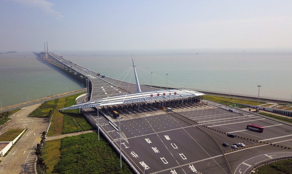 港珠澳大桥（无人机照片）。新华社