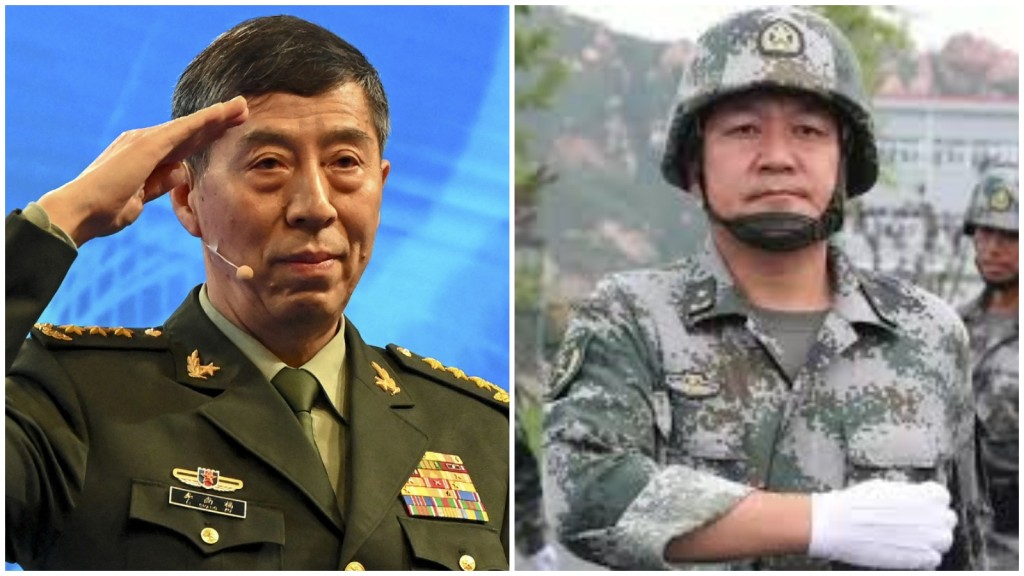 前國防部長李尚福（左）前陸軍副司令鄧志平（右）被罷免全國人大代表