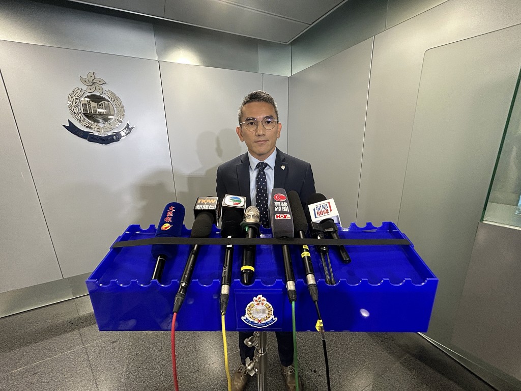 警方有組織罪案及三合會調查科警司周家文。林思明攝 警方有組織罪案及三合會調查科警司周家文。林思明攝