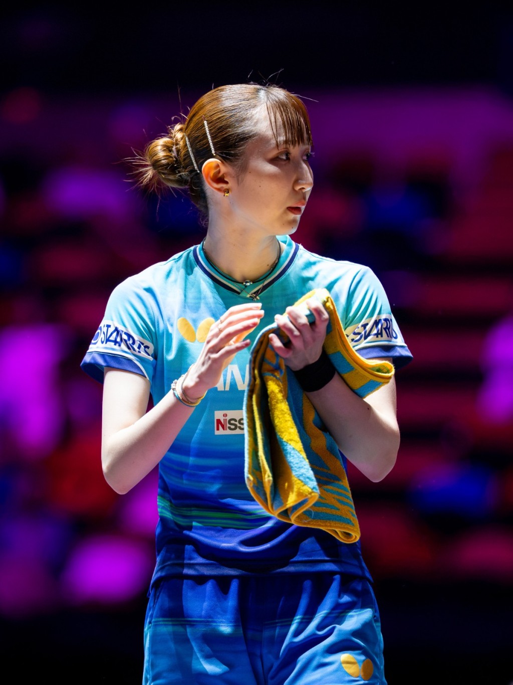 陳熠苦戰七局險勝早田希娜（圖），闖女單決賽與張本美和爭冠。WTT官方圖片