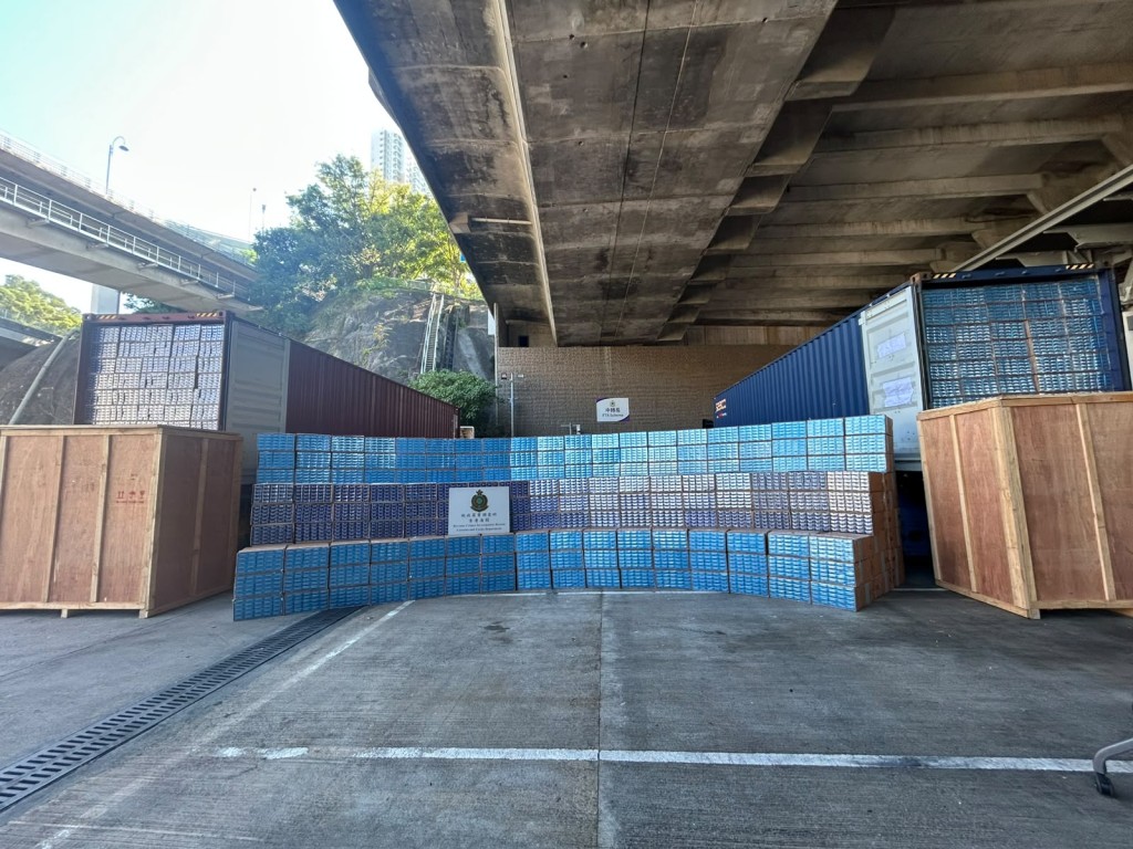 海關展示所得證物。曾志恆攝 海關展示所得證物。曾志恆攝