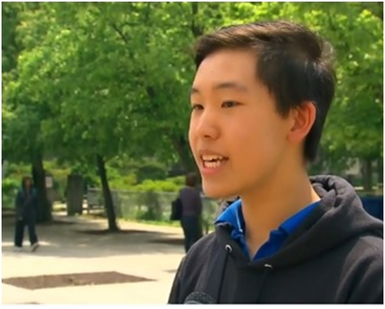 華裔少年Frank Hong把片段上載網上,為了證明加國仍然存在種族主義和仇外心理問題。