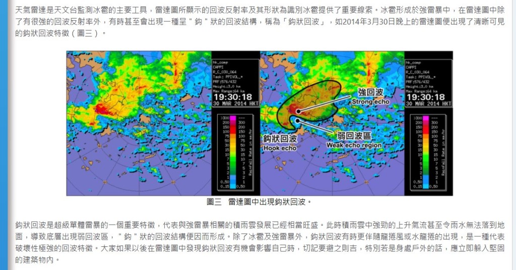 天文台網頁截圖