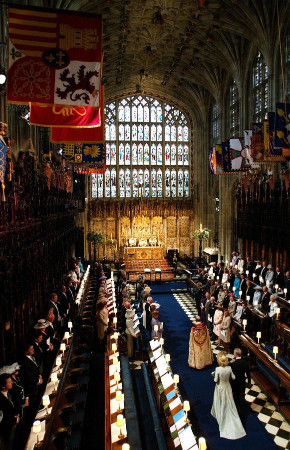 查理斯和卡米拉亦是在圣乔治教堂举行婚礼。AP