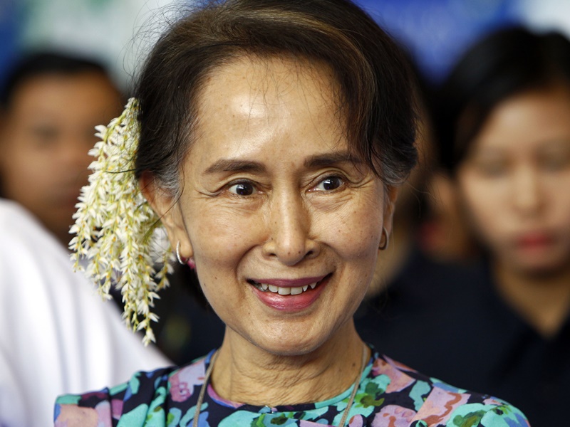 昂山素姬至今仍被关押。AP