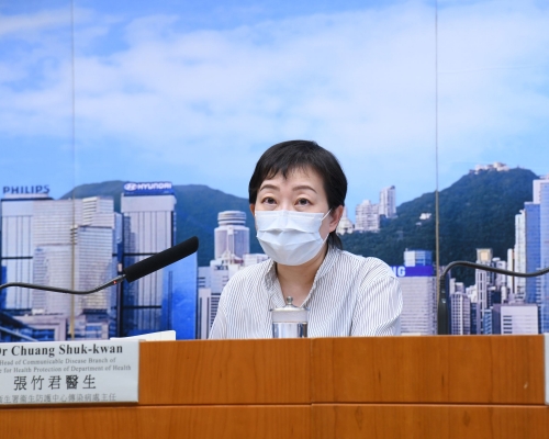 張竹君指不能判斷疫情是否見頂。 資料圖片