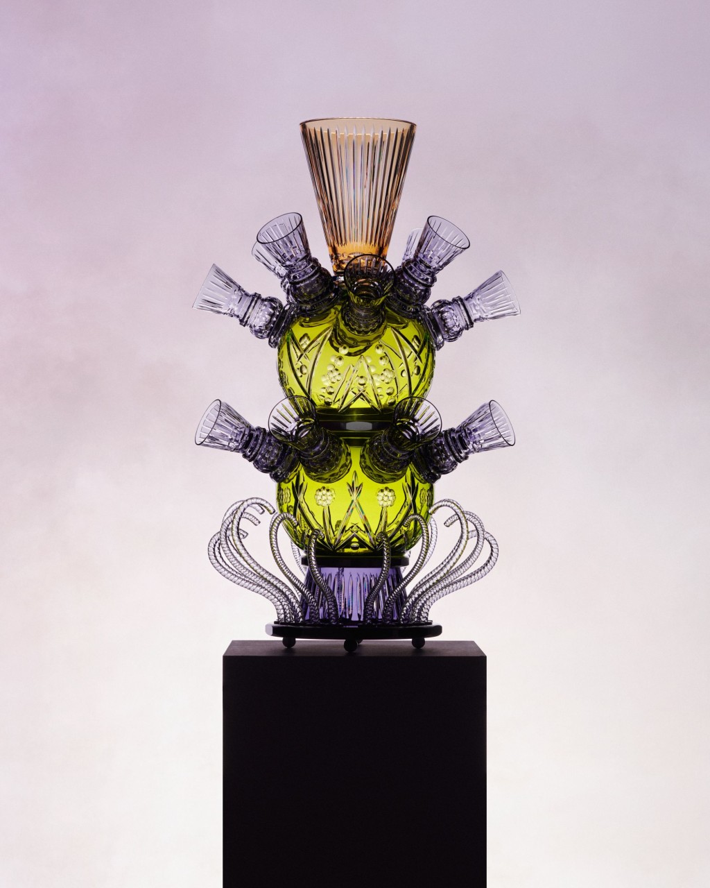 Chamade系列巨型彩色水晶藝術品，圖為男高音（Tenor/$899,150），限量8件。