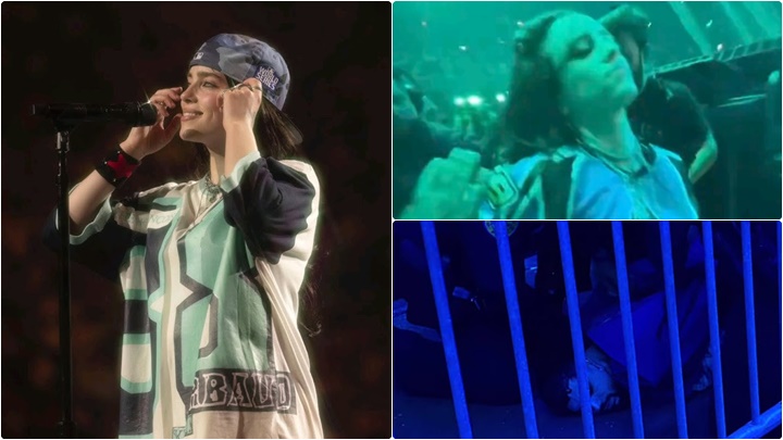 Billie Eilish遭狂迷襲擊 被拉到身體撞向圍欄 男子被保安制服逐出場館