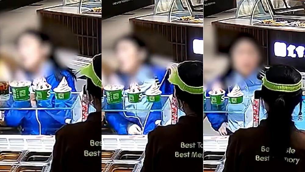 因小事與店員起爭執,女子露制服恐嚇說:「我就是管你們的!」