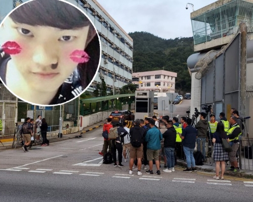 逾百名记者在外守候。