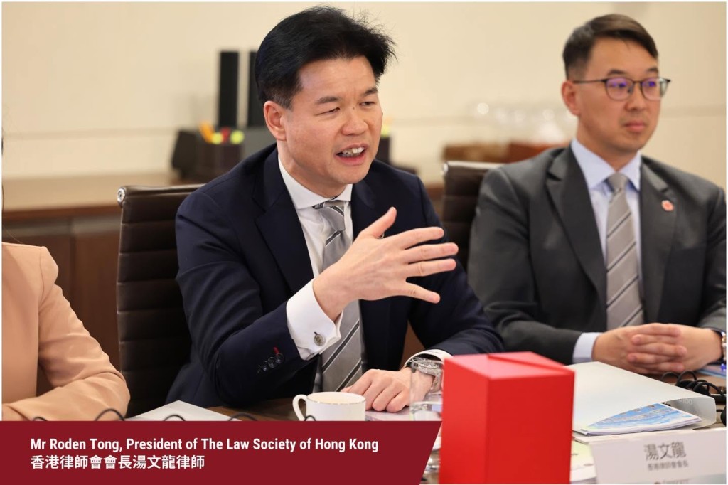 香港律師會會長湯文龍律師。 香港律師會會長湯文龍律師。