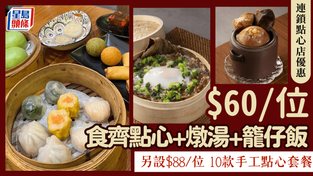 連鎖點心店限時5折！$60/位食齊點心+燉湯+籠仔飯(沙田、荃灣都有分店)