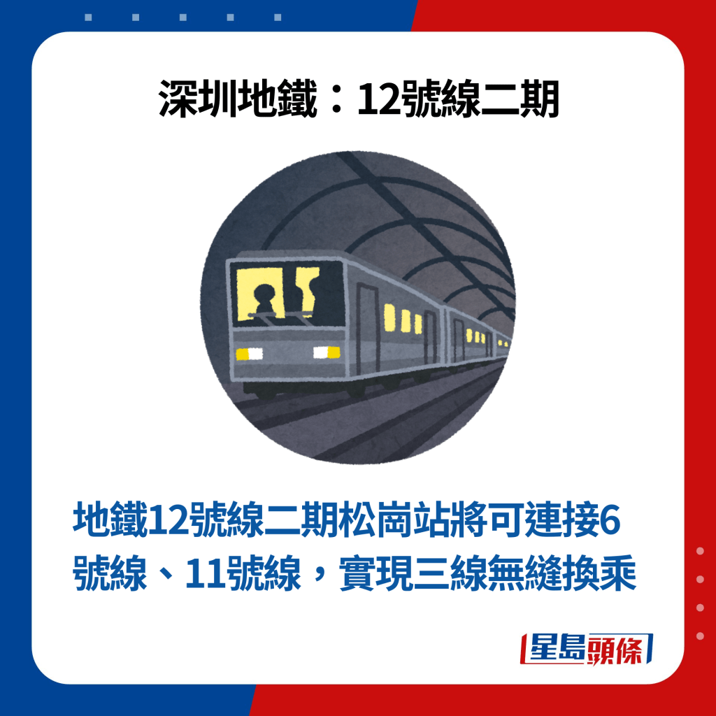 地鐵12號線二期松崗站將可連接6號線、11號線，實現三線無縫換乘