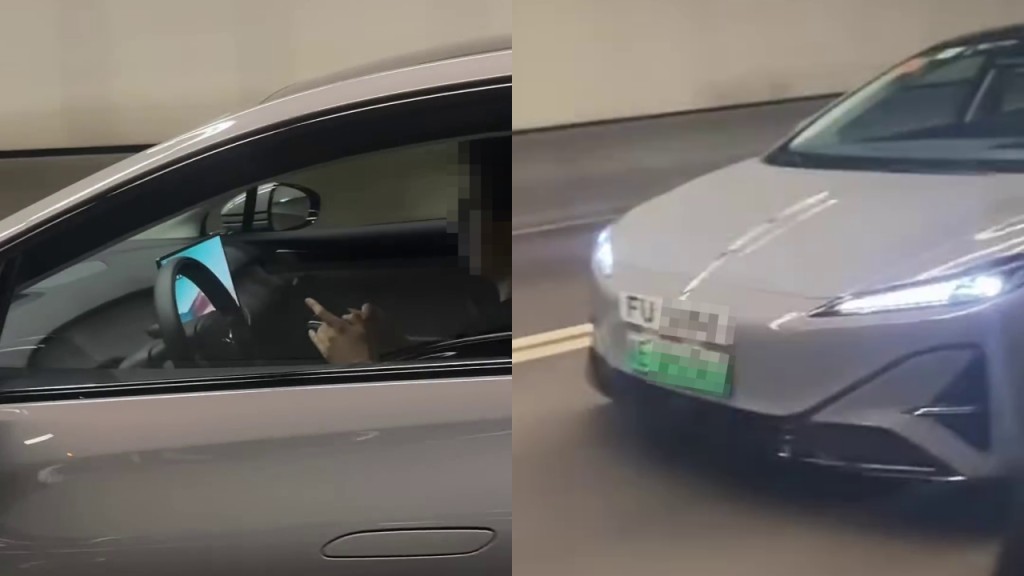 車Cam｜FU牌司機被指隧道內雙手離軚用電話 網民質疑涉違規使用駕駛輔助
