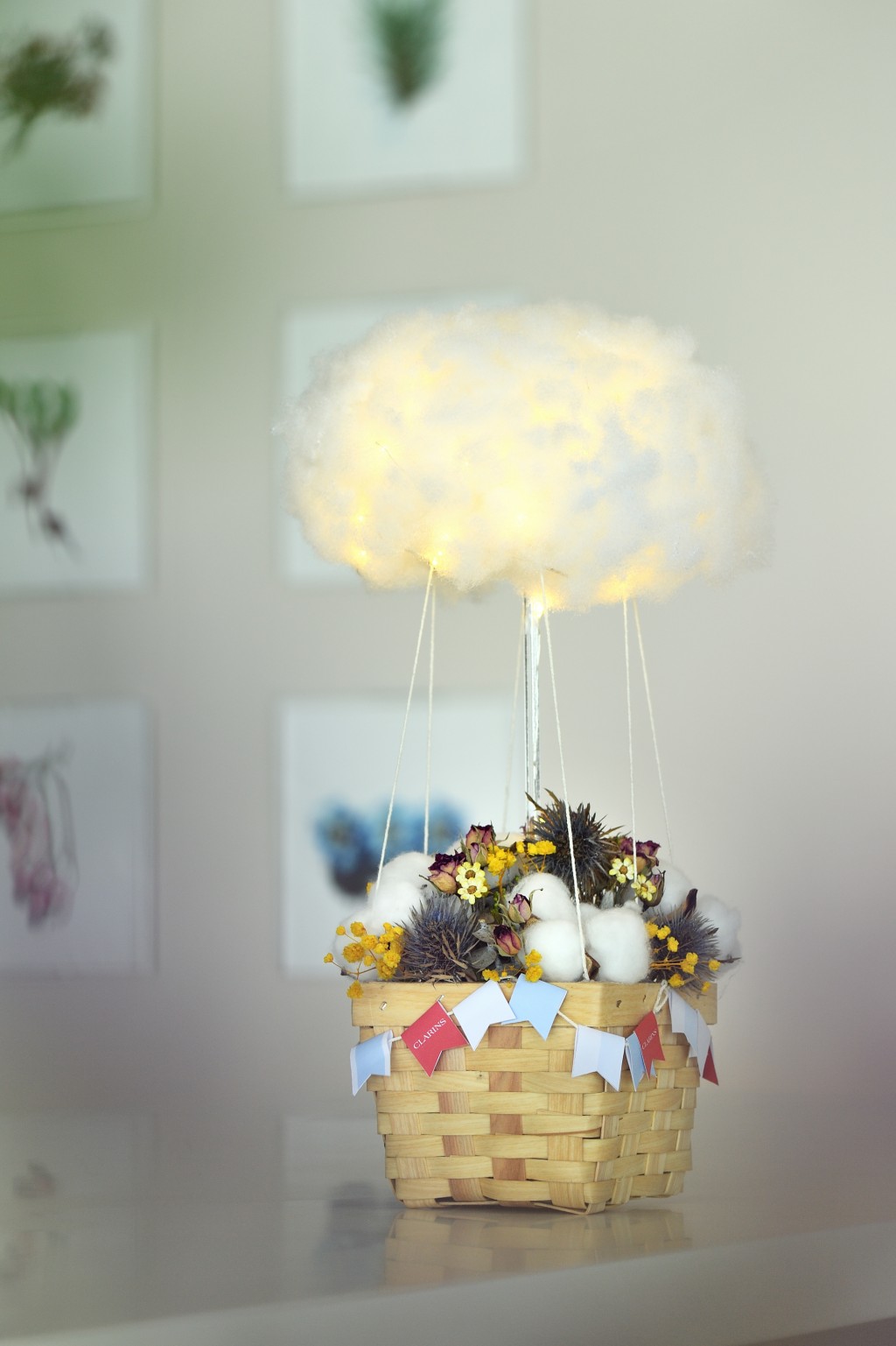 Clarins期間限定體驗館｜雲朵熱氣球工作坊，可製作專屬的小雲朵熱氣球。 