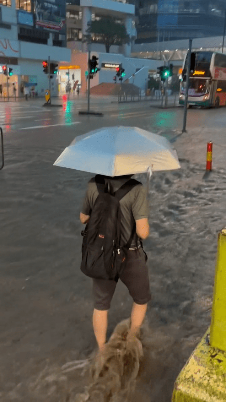 樓主留言自嘲說:「黑雨就唔使返工咩,為咗返工你可以去到幾盡。」 樓主留言自嘲說:「黑雨就唔使返工咩,為咗返工你可以去到幾盡。」