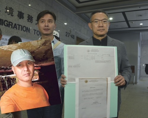 港人鄧龍威(小圖)涉於菲律賓藏毒判囚終身,謝偉俊(右)曾取得菲律賓移民局入境紀錄助其上訴。 資料圖片/網圖