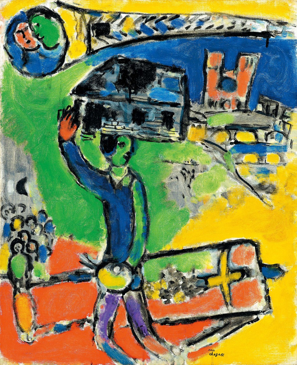 馬克．夏加爾《我的家園》 油彩畫布　1968年作　61×49.7cm 估價：HK$ 3,000,000-5,000,000