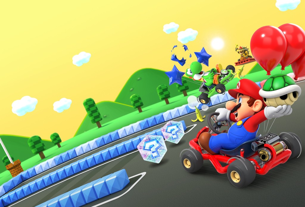 樓主以「Super Mario真人賽」、「Mario賽車：道具戰」為題。網圖