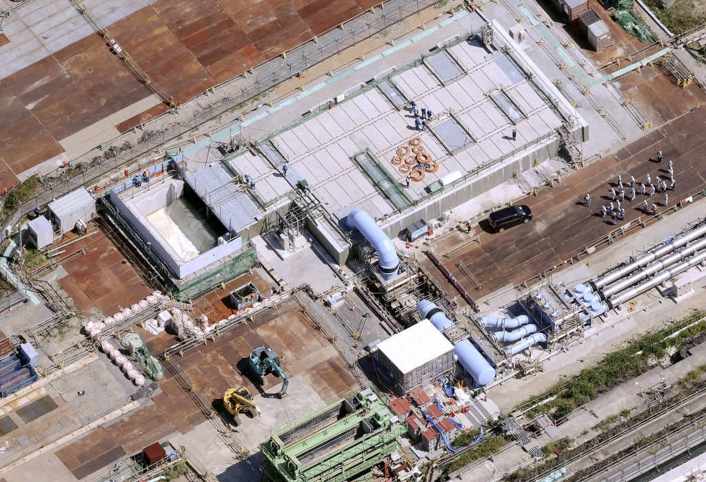 福島第一核電站用於稀釋核污水的設施。路透社