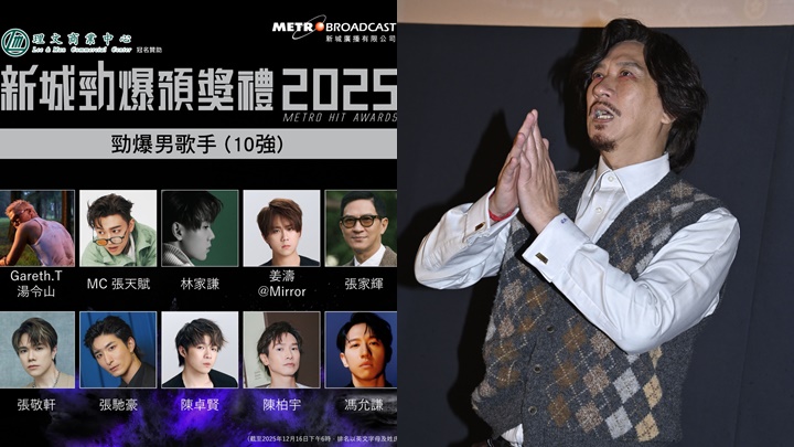 新城勁爆2025｜增兩獎項推網民投票  「男女歌手」十強誕生 影帝張家輝撼林家謙