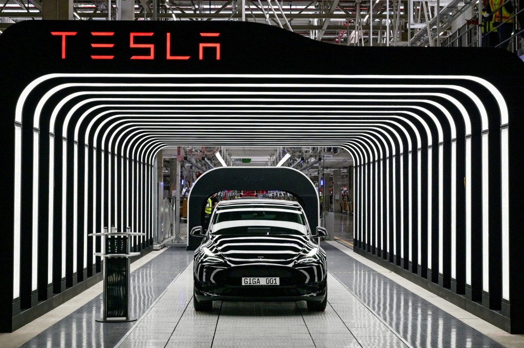 TESLA的Model Y車款。路透社