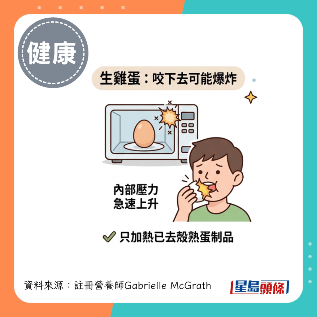 2. 生鸡蛋：咬下去可能爆炸