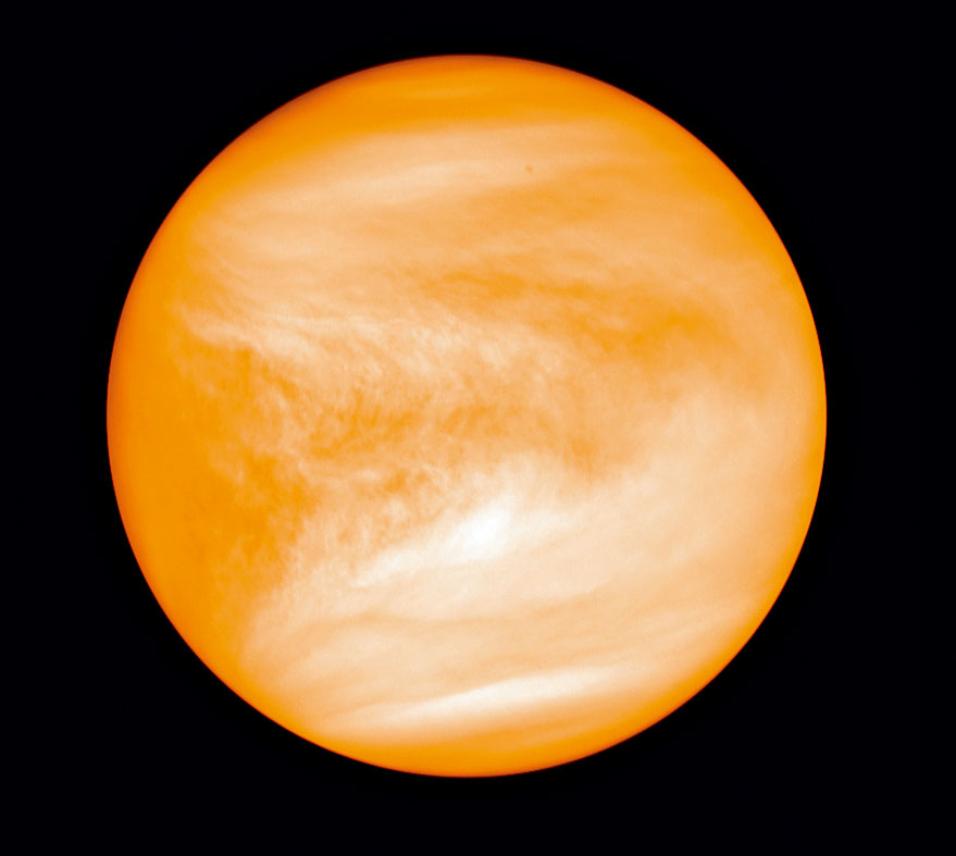 日本金星探測器四年前拍攝的金星影像。