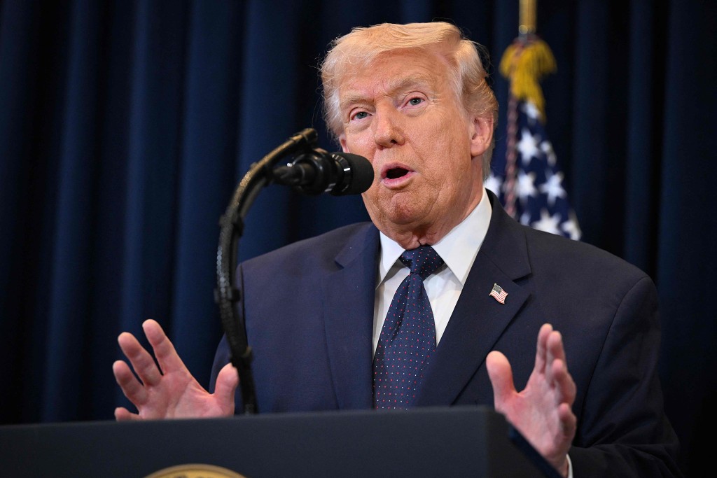 特朗普指伊朗戰事可能很快結束。法新社