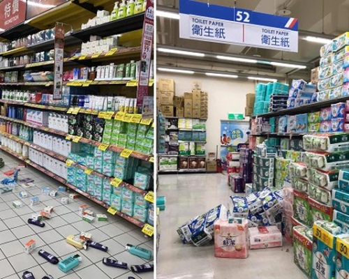 商店的貨品散落一地。(網上圖片)