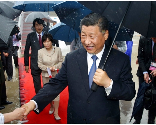 習近平今午已抵達大阪。AP