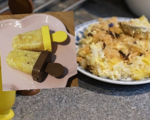 港媽整「菠蘿炒飯味」雪條滿足仔女願望。網上圖片