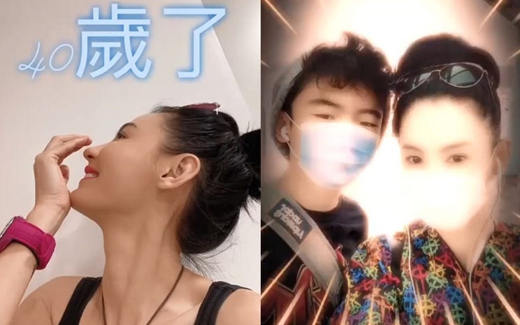 40歲的張栢芝最窩心是大仔整日相伴。