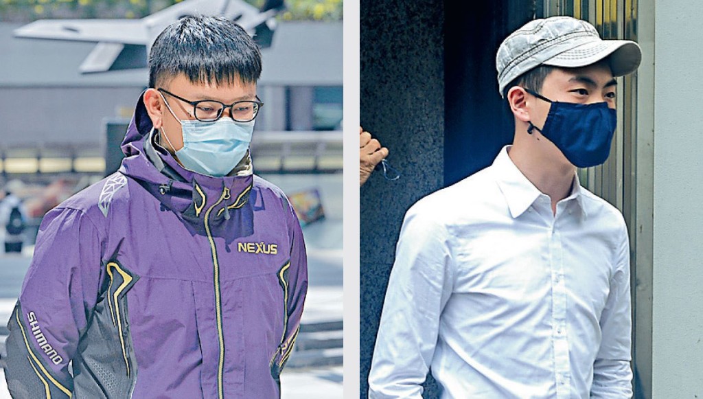 酒保譚百熙（左圖）及學生王國斌即時還柙。