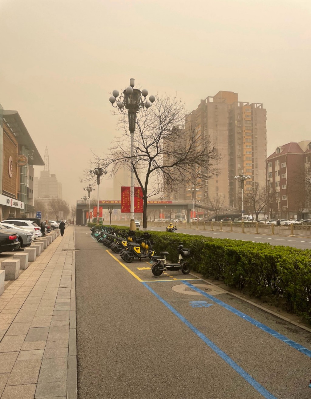 北京正遭受着近10年来最强沙尘天气袭击。网图