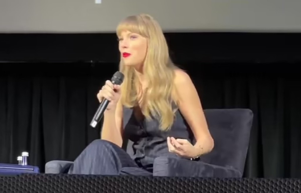 Taylor剖析其自編自導微電影的主角關係，形同分析與積克格寧賀的一段舊情。