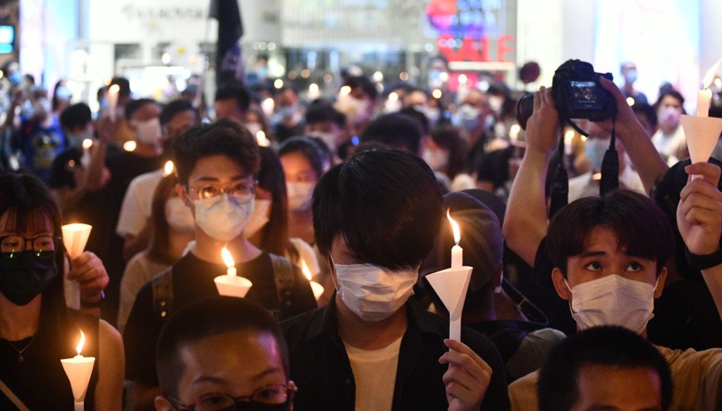  六四集會。馬駿桐攝