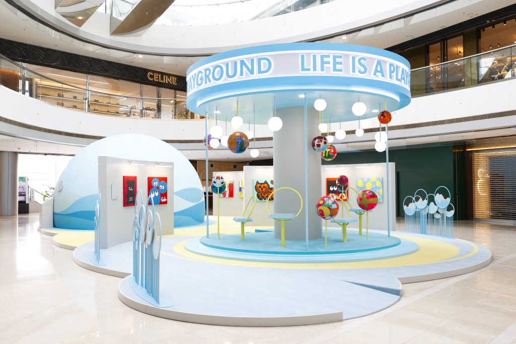 香港ifc商場與日本新銳藝術家GAKU聯乘的「Life is a Playground」創意藝術裝置特設三大展區（圖片來源：ifc mall）