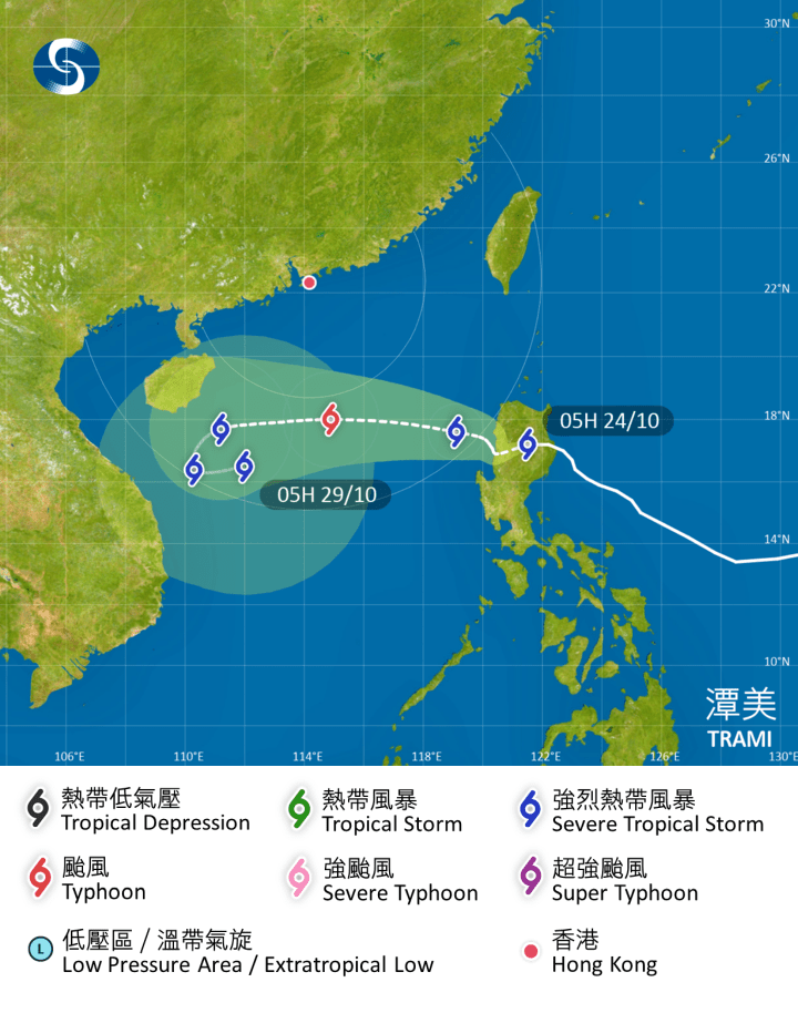 天文台路徑預測。