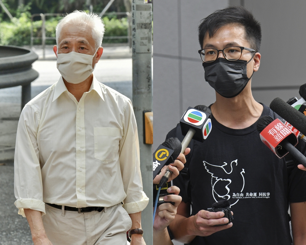 左:梁耀忠、梁錦威。資料圖片
