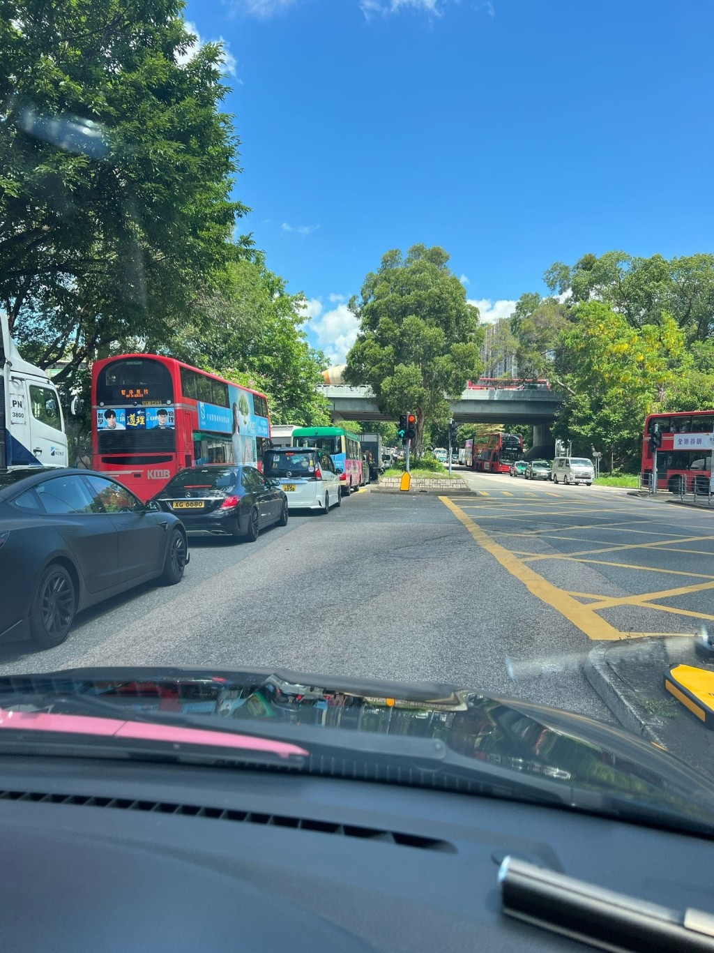 上水區大塞車。網上圖片 上水區大塞車。網上圖片