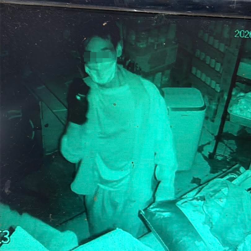 閉路電視拍下涉案賊人。網上圖片 閉路電視拍下涉案賊人。網上圖片