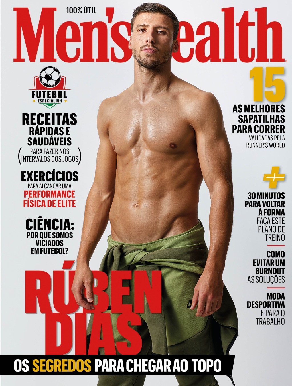 鲁宾戴亚斯为杂志Men's Health拍摄封面照。